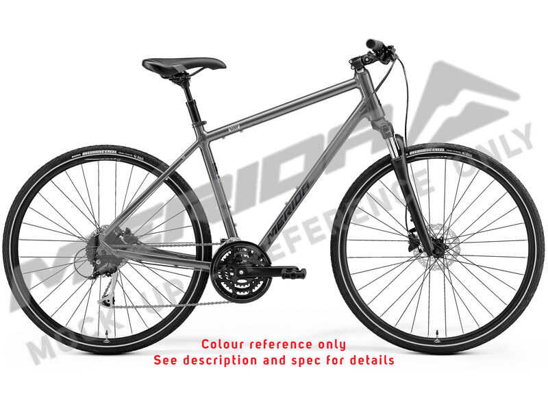 Merida Crossway 100 - Women's - Silk Titanium (Black/Silver) click to zoom image