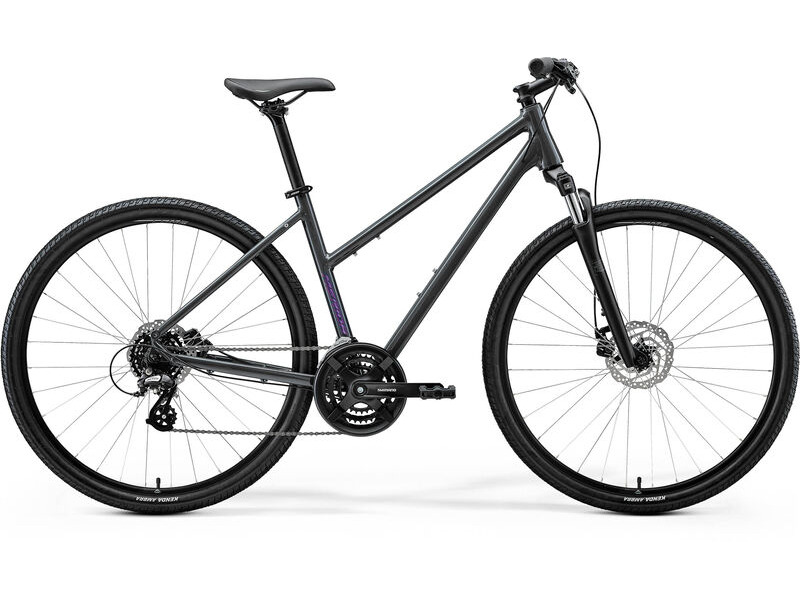 Merida Crossway 10 Women's - Glossy Cool Grey (Purple) - MY26 click to zoom image