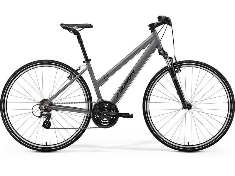 Merida Crossway 10-V Women's - Silk Warm Slate Grey (Black) - MY26 click to zoom image