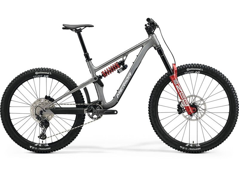 Merida One-Sixty FR 800 - Silk Gunmetal Grey (Red/White) - MY26 click to zoom image