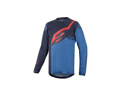Alpinestars Youth Racer Factory Ls Jersey 2019 Dark Navy Mid Blue Red