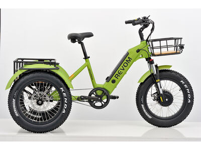 Powabyke Revom Fat Tyre Electric Mountain Trike 24" Frame Green  click to zoom image