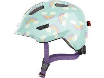 Abus Smiley 3.0 LED Kids Leisure Helmet in Blue Rainbow