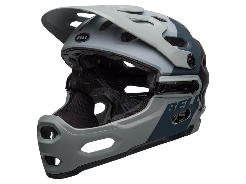 Bell Super 3r Mips MTB Helmet 2019: Downdraft Matte Grey/Gunmetal click to zoom image