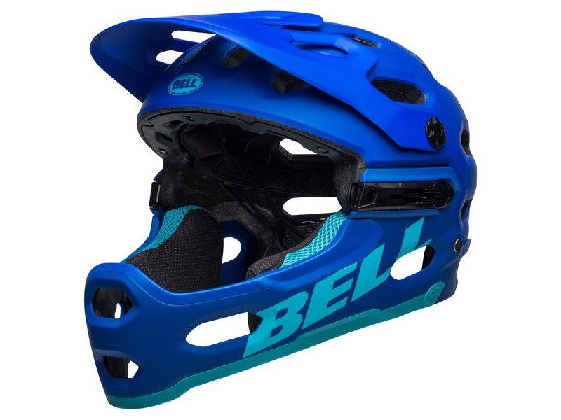 Bell Super 3r Mips MTB Helmet 2019: Matte Blues click to zoom image