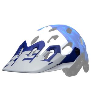 Bell Super 3/3r Helmet Visor ONE SIZE MATT WHITE/BLUE  click to zoom image