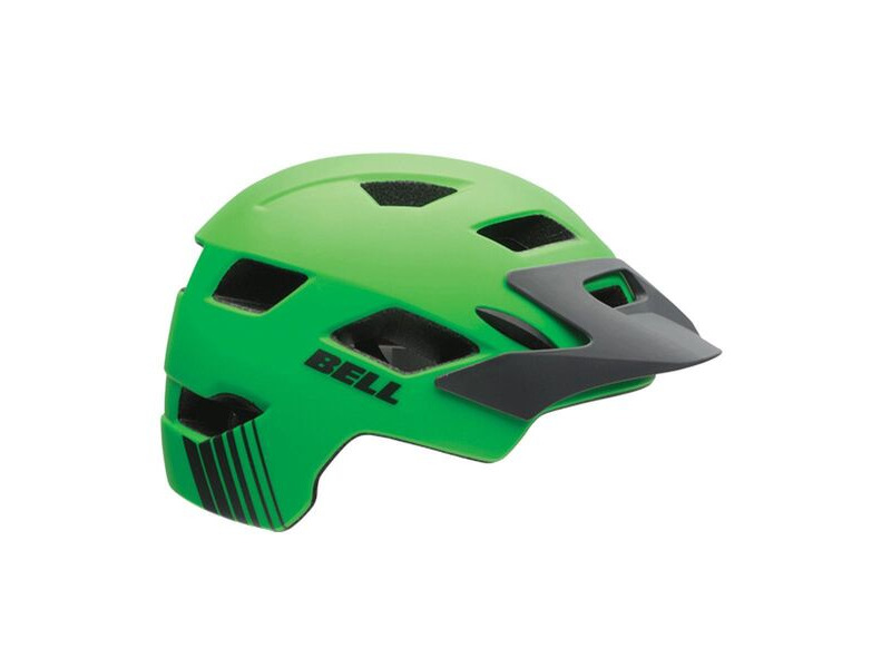 Bell Sidetrack Youth Helmet 2019: Matte Dark Green/Orange Unisize 50-57cm click to zoom image
