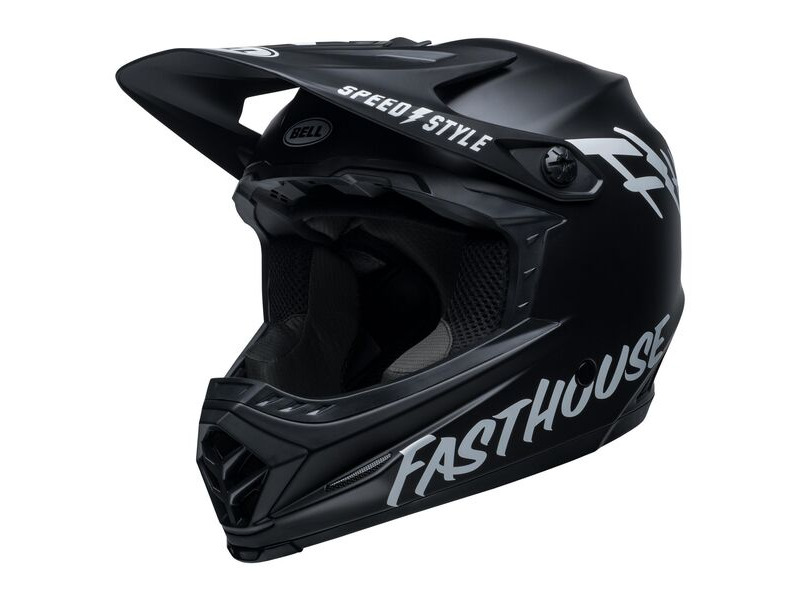 Bell Full-9 Fusion Mips MTB Full Face Helmet 2019: Fasthouse Matte Black/White click to zoom image