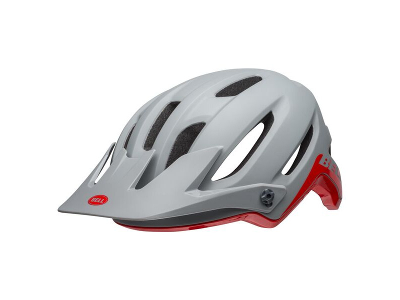Bell 4forty MTB Helmet 2019: Cliffhanger Matte/Gloss Grey/Crimson click to zoom image