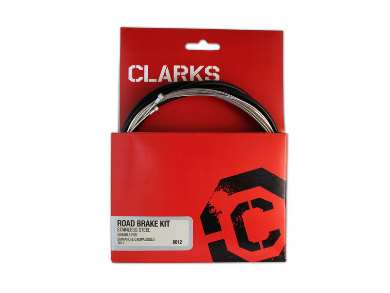 Clarks Universal S/S Front & Rear Brake Cable Kit W/P2 Black Outer Casing click to zoom image