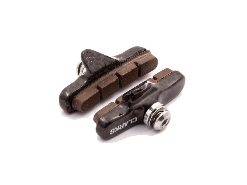 Clarks Road Brake Pads W/Ultra-lite Carbon Carrier & Insert Pads For Carbon Rims All Major Road Brake Systems 52mm click to zoom image