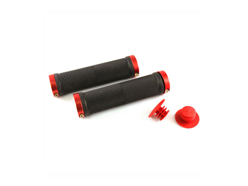 Clarks Vice Lock-on Grip Black With Red Anodised End click to zoom image