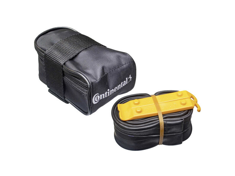 Continental MTB Saddle Bag With MTB 26 X 1.75x2.5 Presta 42mm Valve Tube And 2 Tyre Levers: Black click to zoom image