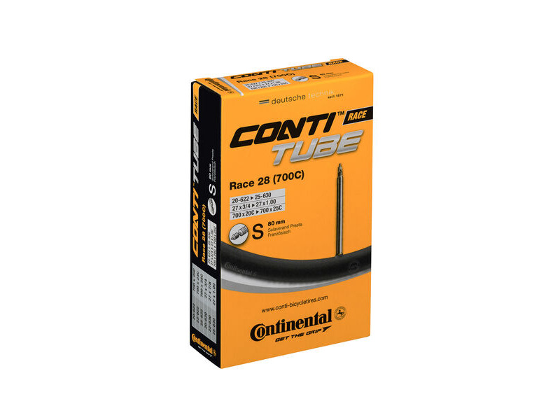 Continental Race Tube - Presta 80mm Valve: Black 700x20-25c click to zoom image