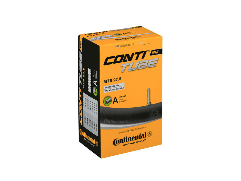 Continental MTB Tube - Schrader 40mm Valve: Black 27.5x2.6-2.8" click to zoom image