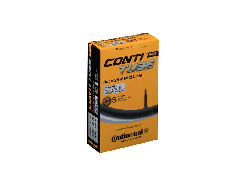 Continental Race Tube Light - Presta 42mm Valve: Black 700x20-25c click to zoom image