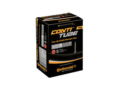 Continental Tour Tube Hermetic Plus - Presta 42mm Valve: Black 700x32-47c