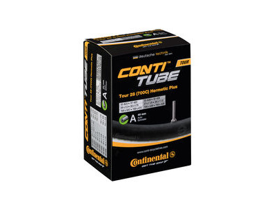 Continental Tour Tube Hermetic Plus - Schrader 40mm Valve: Black 700x32-47c