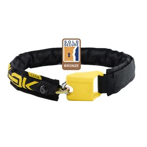 Hiplok Lite Wearable Chain Lock 6mm X 75cm - Waist 24-44 Inches (Bronze Sold Secure) 6MM X 75CM BLACK/YELLOW  click to zoom image