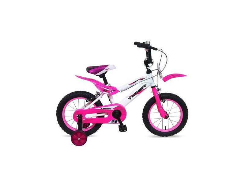 Tiger 88 Moto 12" Kids Bike Pink/White click to zoom image