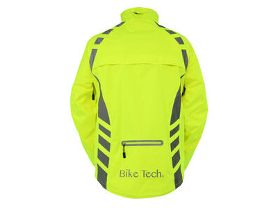 BikeTech Reflective Cycling Jacket Hi-Viz Yellow click to zoom image