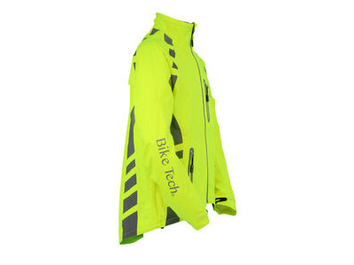 BikeTech Reflective Cycling Jacket Hi-Viz Yellow click to zoom image